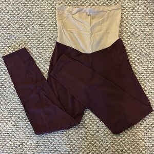 Motherhood maternity essential stretch leggings - Pinot Noir - Large
